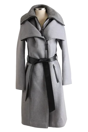 Wool/Cashmere Dress Coat W/ Removable Bib