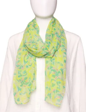 YELLOW FLORAL SCARF